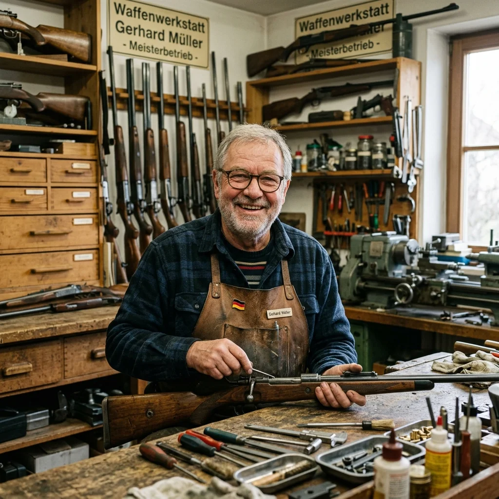 Gerhard Winter in der Werkstatt